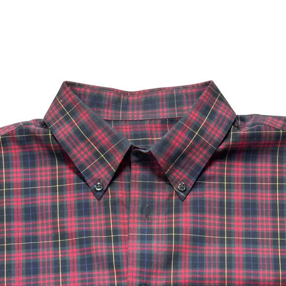 Jos. A. Bank Tailored Fit Tartan Plaid Shirt Long Sleeve Button Down Men's Large - Picture 3 of 8